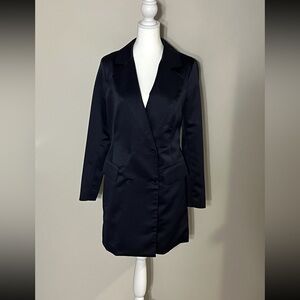 Sugar+Lips Navy Blue Blazer Dress